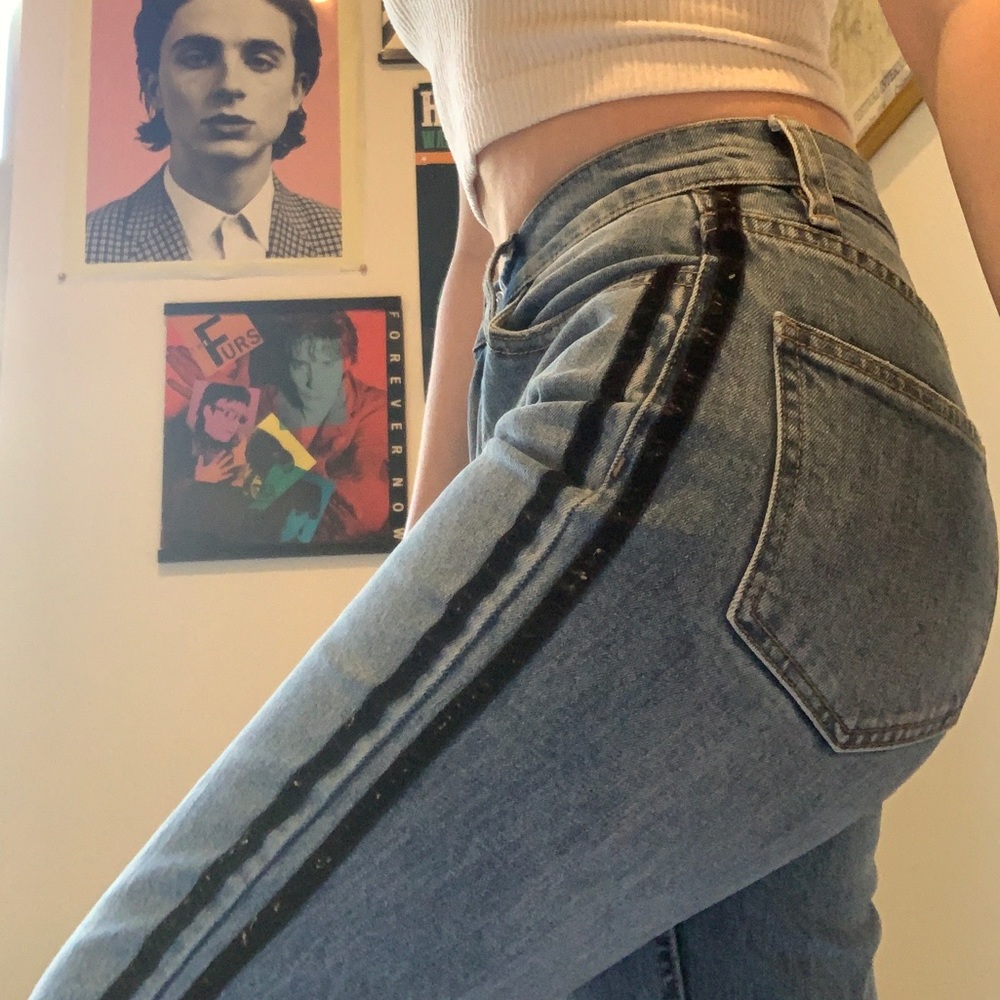 vintage icon pacsun mom jeans w/ stripes